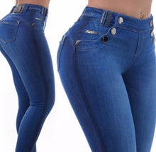 Dark Jeans Cigarette Cropped Pant With Laterals Buttons Pit Bull