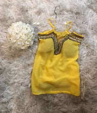 Embordered Yellow Shoulder Strap
