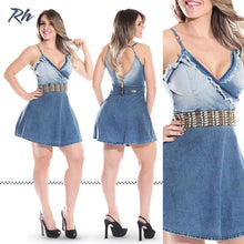 Jeans Embroidery Short Dress