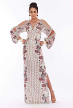 Print Long Sleeved Dress