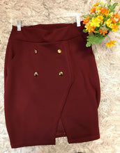 Red Buttons Skirt