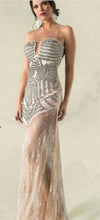 Straw Color Base Embroidery Long Dress